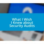 What I Wish I Knew about Security Audits